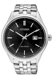  Shop Authentic Citizen Eco Drive Black Dial Silver Steel Strap Watch For Men - BM7250-56E - Luxxuri