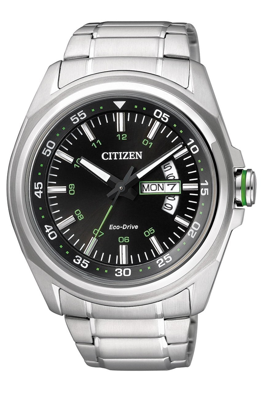  Shop Authentic Citizen Eco Drive Urban Black Dial Silver Stainless Steel Watch For Men - AW0020-59EB - Luxxuri