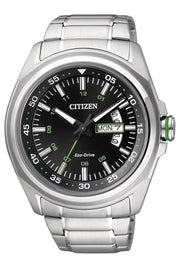 Shop Authentic Citizen Eco Drive Urban Black Dial Silver Stainless Steel Watch For Men - AW0020-59EB - Luxxuri