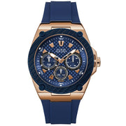  Shop Authentic Guess Legacy Chronograph Blue Dial Blue Rubber Strap Watch For Men - W1049G9 - Luxxuri