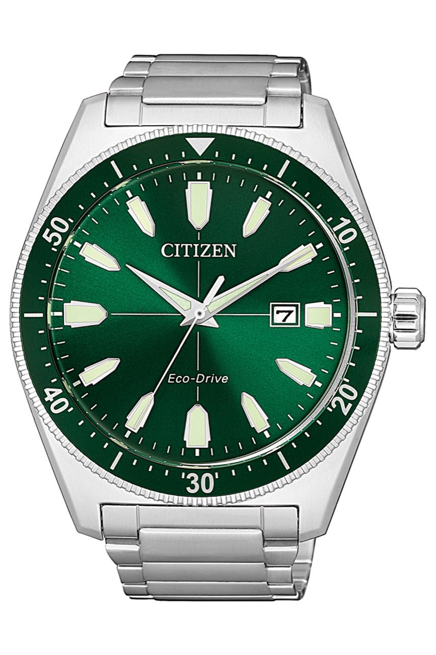  Shop Authentic Citizen Eco Drive Vintage Green Dial Silver Steel Strap Watch For Men - AW1598-70X - Luxxuri