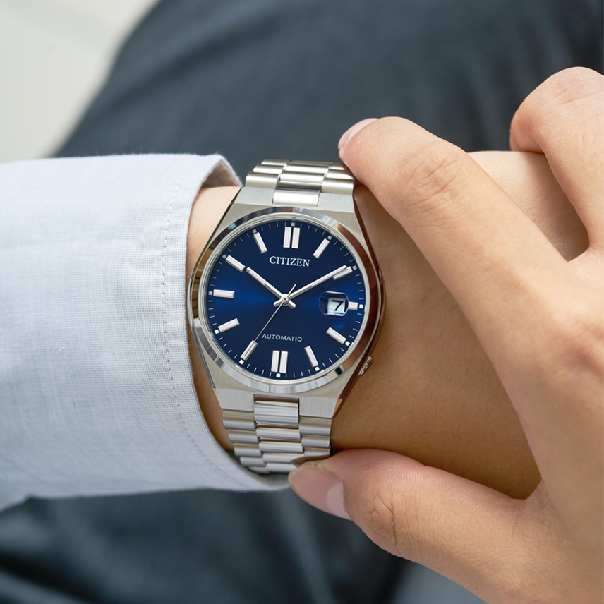  Shop Authentic Citizen Tsuyosa Automatic Blue Dial Silver Steel Strap Watch For Men - NJ0150-81L - Luxxuri