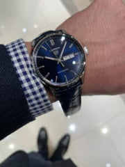  Shop Authentic Tag Heuer Carrera Day Date Blue Dial Blue Leather Strap Watch for Men - WBN2012.FC6502 - Luxxuri