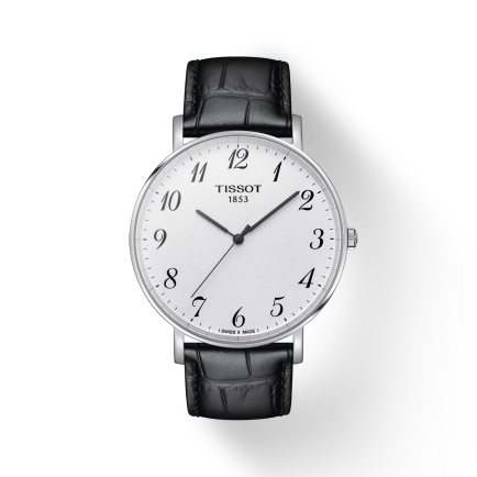 Shop Authentic Tissot Everytime Large White Dial Black Leather Strap Watch For Men - T109.610.16.032.00 - Luxxuri