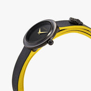  Shop Authentic Versace V-Flare Quartz Black Dial Black Leather Strap Watch for Women - VEBN00518 - Luxxuri