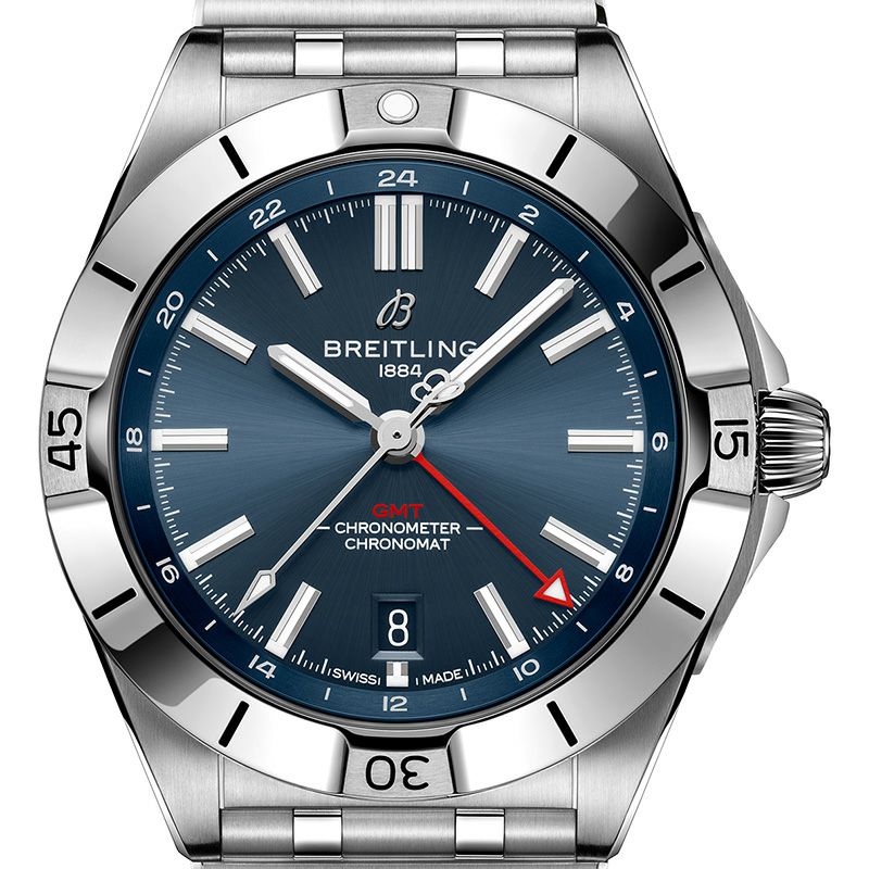  Shop Authentic Breitling Chronomat GMT 40 Blue Dial Silver Steel Strap Watch for Men - A32398101C1A1 - Luxxuri