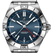  Shop Authentic Breitling Chronomat GMT 40 Blue Dial Silver Steel Strap Watch for Men - A32398101C1A1 - Luxxuri