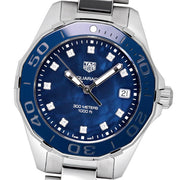  Shop Authentic Tag Heuer Aquaracer Diamonds Blue Dial Silver Steel Strap Watch for Women - WAY131L.BA0748 - Luxxuri