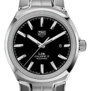  Shop Authentic Tag Heuer Link Quartz Black Dial Silver Steel Strap Watch for Women - WBC2110.BA0603 - Luxxuri