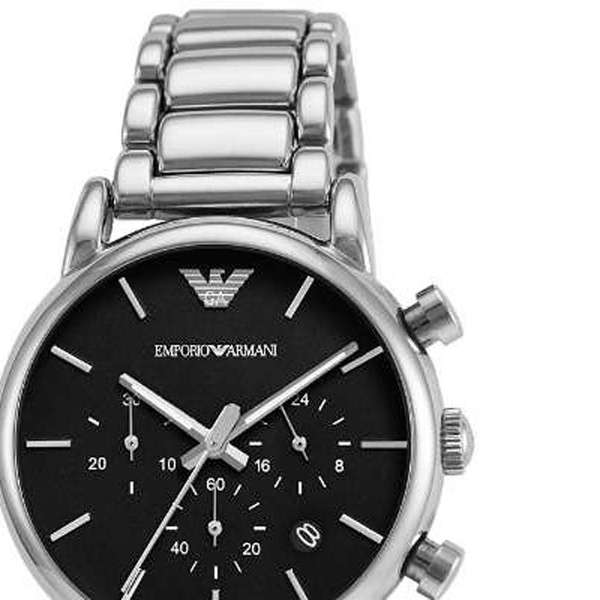  Shop Authentic Emporio Armani Chronograph Black Dial Silver Steel Strap Watch For Men - AR1853 - Luxxuri
