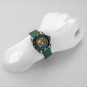  Shop Authentic Gucci Dive Tiger Green Dial Green Rubber Strap Watch For Men - YA136316 - Luxxuri