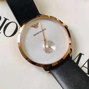  Shop Authentic Emporio Armani Modern Slim Analog Silver Dial Brown Leather Strap Watch For Men - AR11163 - Luxxuri