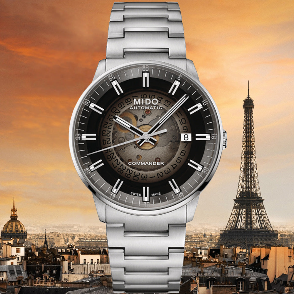  Shop Authentic Mido Commander Automatic Gradient Black Dial Silver Steel Strap Watch For Men - M021.407.11.411.00 - Luxxuri