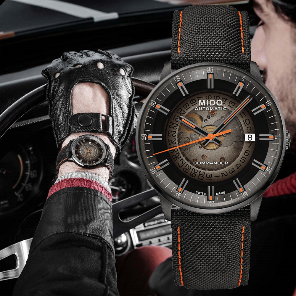  Shop Authentic Mido Commander Automatic Gradient Black Dial Black Nylon Strap Watch For Men - M021.407.37.411.00 - Luxxuri