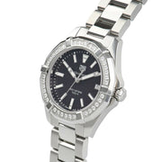  Shop Authentic Tag Heuer Aquaracer Quartz Diamonds Black Dial Silver Steel Strap Watch for Women - WAY131P.BA0748 - Luxxuri