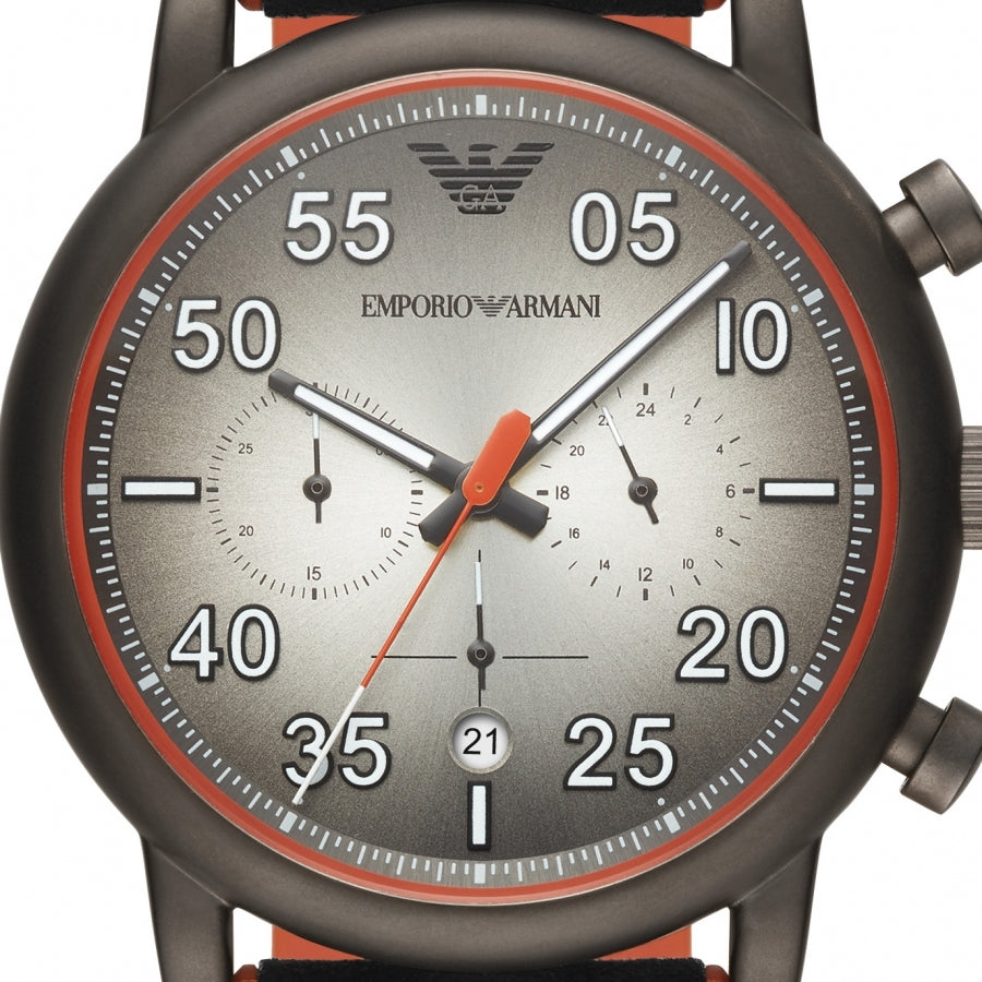  Shop Authentic Emporio Armani Chronograph Quartz Grey Dial Black Leather Strap Watch For Men - AR11174 - Luxxuri