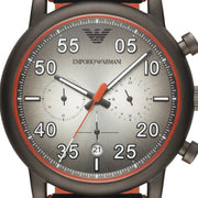  Shop Authentic Emporio Armani Chronograph Quartz Grey Dial Black Leather Strap Watch For Men - AR11174 - Luxxuri