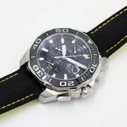  Shop Authentic Tag Heuer Aquaracer Automatic Chronograph Black Dial Black Nylon Strap Watch for Men - CAY211A.FC6361 - Luxxuri