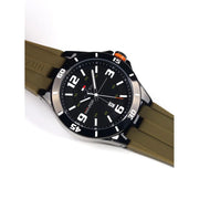  Shop Authentic Tommy Hilfiger Drew Black Dial Green Rubber Strap Watch for Men - 1791065 - Luxxuri