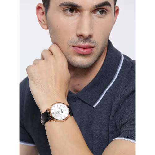  Shop Authentic Guess Delancy Quartz Silver Dial Black Leather Strap Watch For Men - W0870G2 - Luxxuri