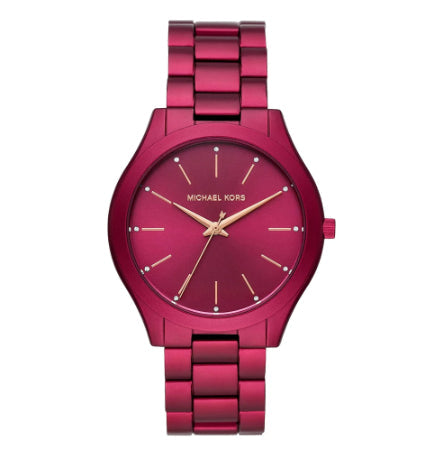  Shop Authentic Michael Kors Slim Runway Red Dial Red Steel Strap Watch For Women - MK4505 - Luxxuri