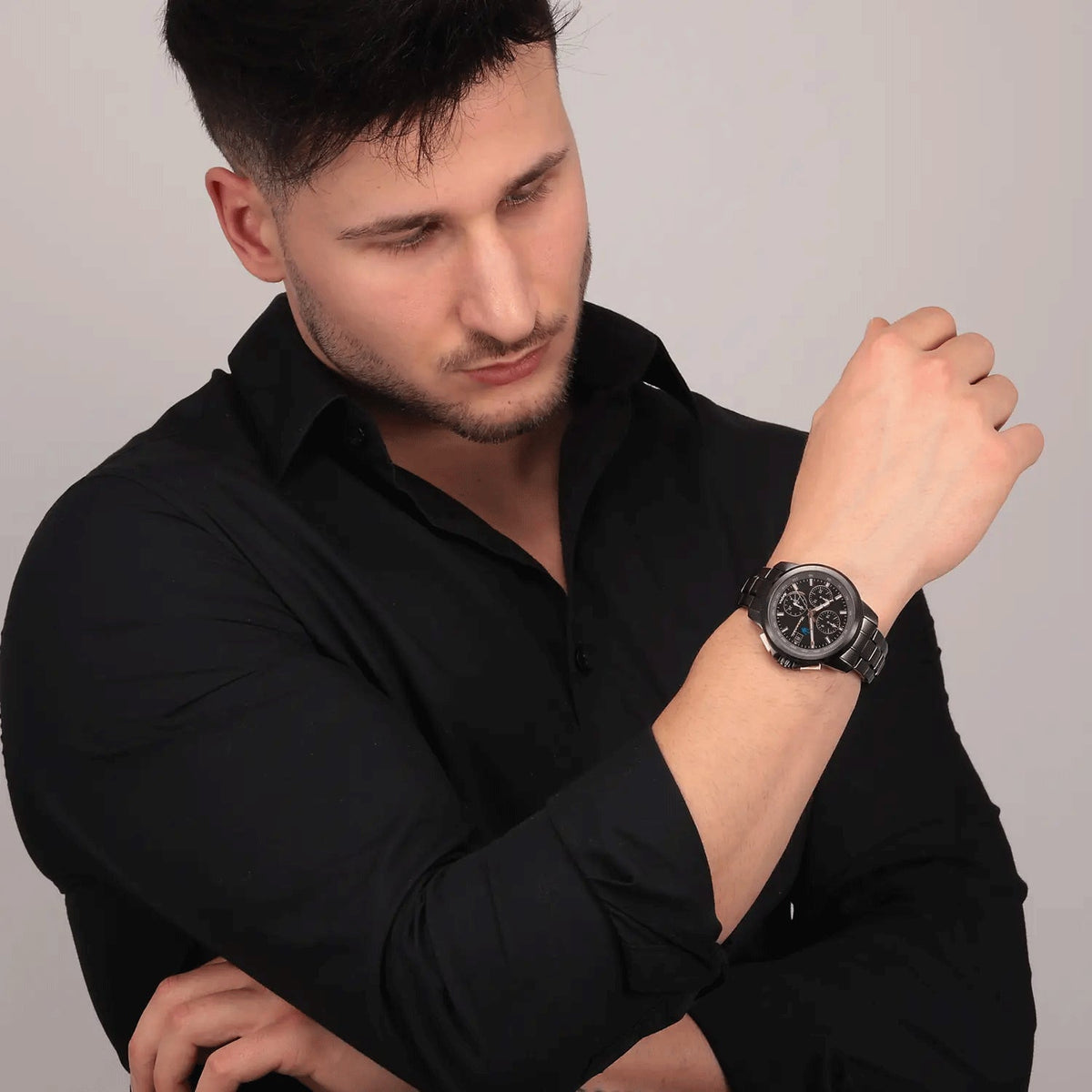  Shop Authentic Maserati Successo Solar Black Dial Grey Steel Strap Watch For Men - R8873645001 - Luxxuri