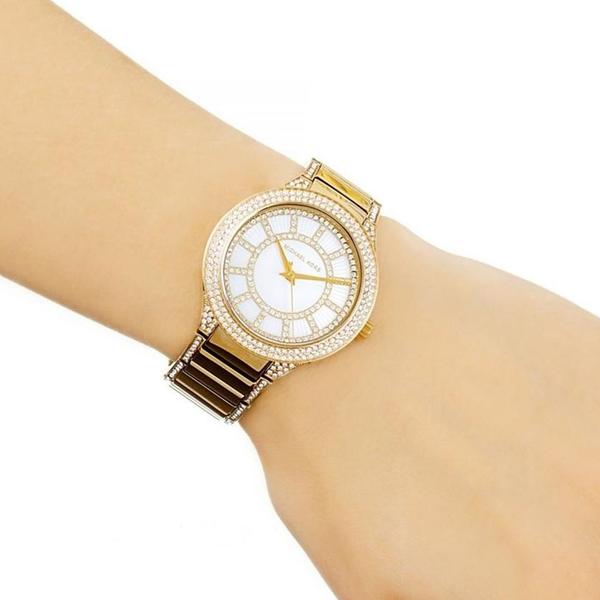  Shop Authentic Michael Kors Kerry Mother of Pearl Dial Gold Steel Strap Watch for Women - MK3312 - Luxxuri