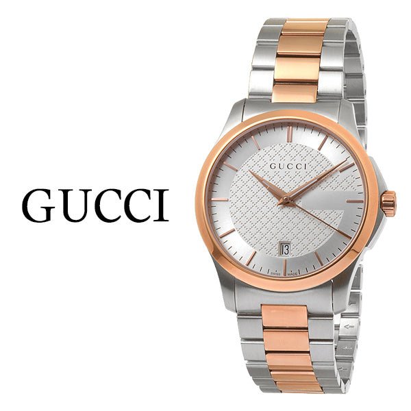  Shop Authentic Gucci G Timeless Silver Dial Two Tone Steel Strap Watch For Men - YA126473 - Luxxuri