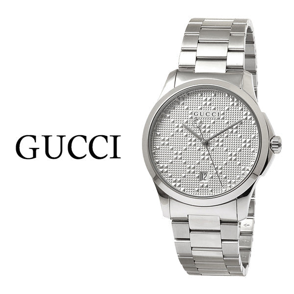  Shop Authentic Gucci G Timeless Quartz Silver Dial Silver Steel Strap Watch For Women - YA126459 - Luxxuri