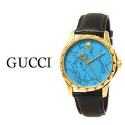  Shop Authentic Gucci G Timeless Turquoise Blue Dial Black Leather Strap Watch For Men - YA126462 - Luxxuri