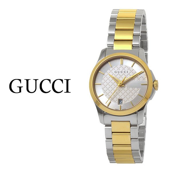  Shop Authentic Gucci G Timeless Silver Dial Two Tone Steel Strap Watch For Women - YA126563 - Luxxuri