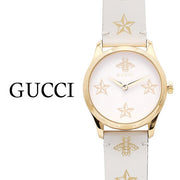  Shop Authentic Gucci G Timeless White Dial White Leather Strap Watch For Women - YA1264096 - Luxxuri