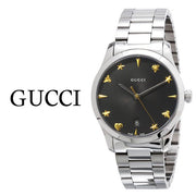  Shop Authentic Gucci G Timeless Black Dial Silver Steel Strap Watch For Women - YA1264029A - Luxxuri
