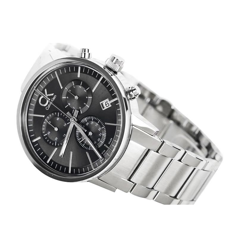  Shop Authentic Calvin Klein Post Minimal Chronograph Black Dial Silver Steel Strap Watch for Men - K7627161 - Luxxuri