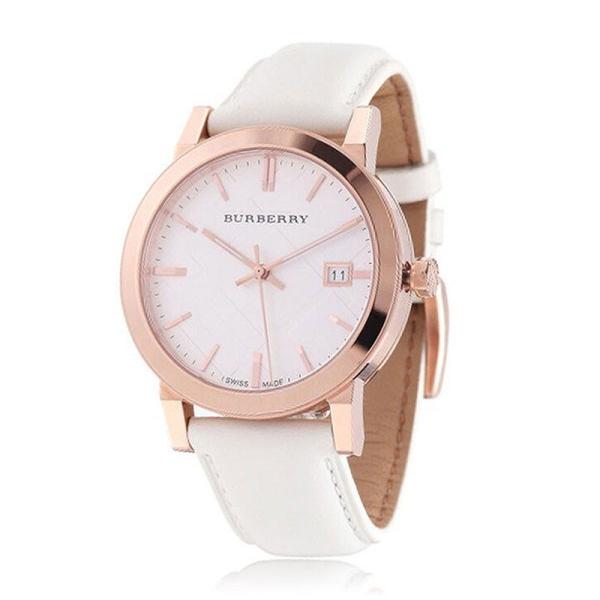  Shop Authentic Burberry The City White Dial White Leather Strap Watch for Women - BU9108 - Luxxuri