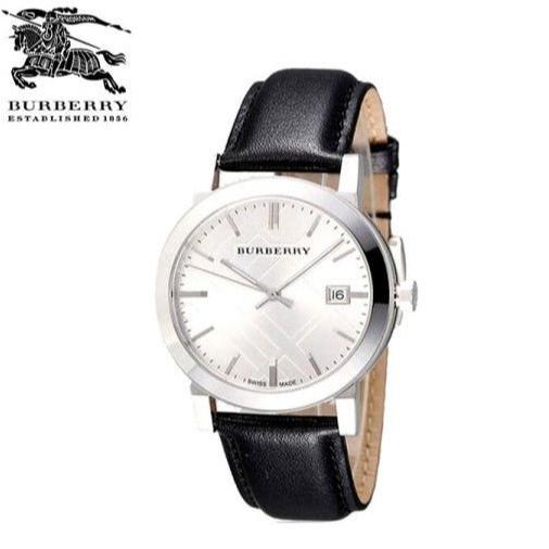  Shop Authentic Burberry The City Silver Dial Black Leather Strap Watch for Women - BU9106 - Luxxuri