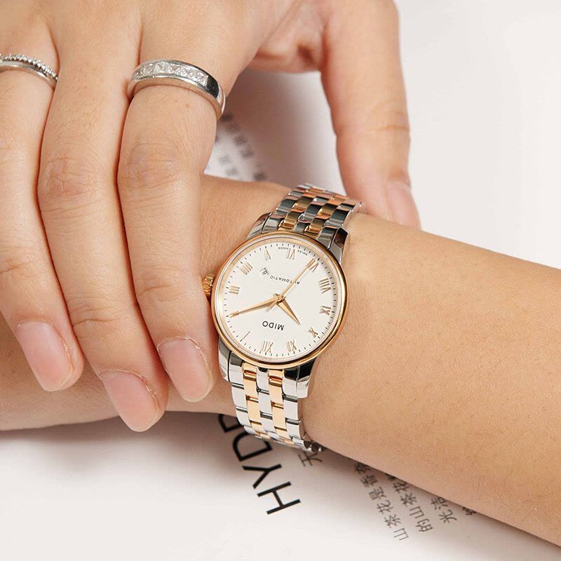  Shop Authentic Mido Baroncelli III Automatic White Dial Two Tone Steel Strap Watch For Women - M7600.9.N6.1 - Luxxuri