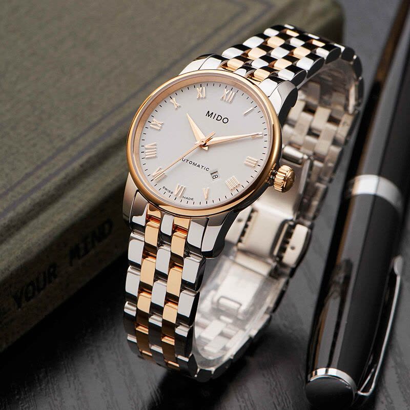  Shop Authentic Mido Baroncelli III Automatic White Dial Two Tone Steel Strap Watch For Women - M7600.9.N6.1 - Luxxuri