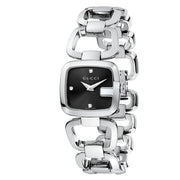  Shop Authentic Gucci G Diamonds Black Dial Silver Steel Strap Watch For Women - YA125509 - Luxxuri