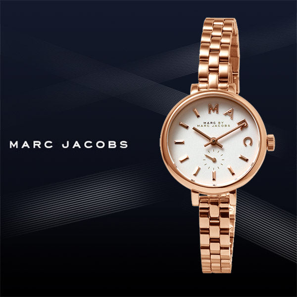  Shop Authentic Marc Jacobs Sally White Dial Rose Gold Steel Strap Watch for Women - MBM8643 - Luxxuri