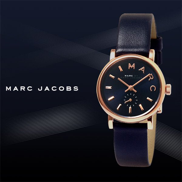  Shop Authentic Marc Jacobs Baker Navy Blue Dial Blue Leather Strap Watch for Women - MBM1331 - Luxxuri