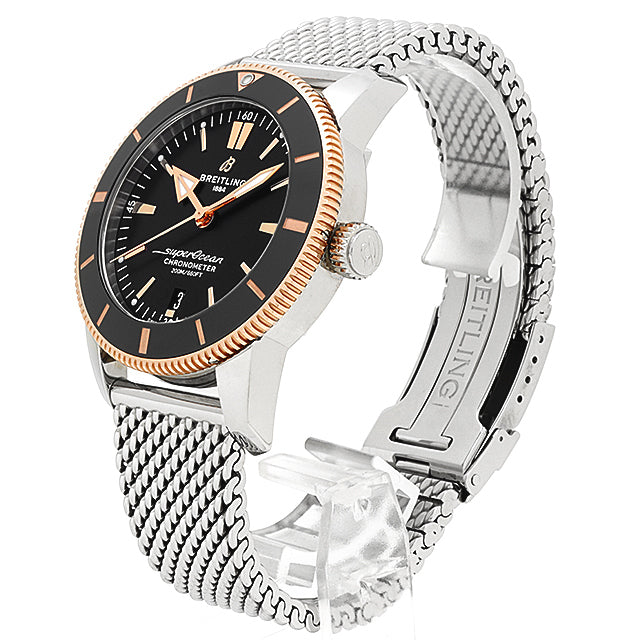  Shop Authentic Breitling Superocean Heritage B20 Automatic 44 Black Dial Silver Mesh Bracelet Watch for Men - UB2030121B1A1 - Luxxuri