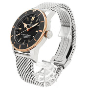  Shop Authentic Breitling Superocean Heritage B20 Automatic 44 Black Dial Silver Mesh Bracelet Watch for Men - UB2030121B1A1 - Luxxuri