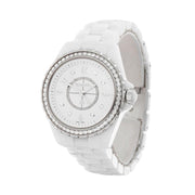  Shop Authentic Chanel J12 Quartz Diamonds White Dial White Steel Strap Watch for Women - J12 H3110 - Luxxuri