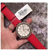  Shop Authentic Michael Kors Parker Silver Dial Red Leather Strap Watch for Women - MK2278 - Luxxuri