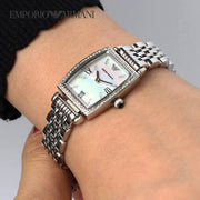  Shop Authentic Emporio Armani Gianni T-Bar Quartz White Dial Silver Steel Strap Watch For Women - AR11405 - Luxxuri