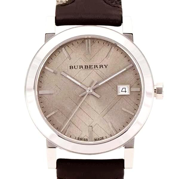  Shop Authentic Burberry The City Grey Dial Leather Strap Watch for Men - BU9020 - Luxxuri