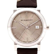  Shop Authentic Burberry The City Grey Dial Leather Strap Watch for Men - BU9020 - Luxxuri