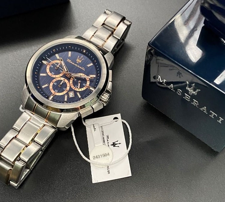  Shop Authentic Maserati Successo Chronograph 44mm Stainless Steel Watch For Men - R8873621008 - Luxxuri