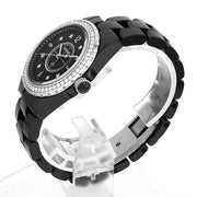  Shop Authentic Chanel J12 Diamonds Ceramic Black Dial Black Steel Strap Watch for Women - J12 H3108 - Luxxuri